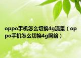 oppo手机怎么切换4g流量（oppo手机怎么切换4g网络）