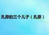 孔原的三个儿子（孔原）
