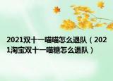 2021双十一喵喵怎么退队（2021淘宝双十一喵糖怎么退队）