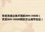 索尼无线立体声耳机WH-H800（索尼WH-H800耳机怎么调节音量）