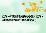 红米k40如何彻底关闭小爱（红米k40电源键唤醒小爱怎么关闭）