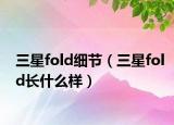 三星fold细节（三星fold长什么样）