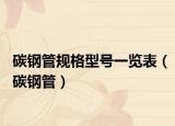 碳钢管规格型号一览表（碳钢管）