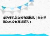 华为手机怎么没有耳机孔（华为手机怎么没有耳机插孔）