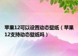苹果12可以设置动态壁纸（苹果12支持动态壁纸吗）