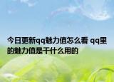 今日更新qq魅力值怎么看 qq里的魅力值是干什么用的