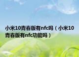 小米10青春版有nfc吗（小米10青春版有nfc功能吗）
