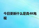 今日更新什么是真4K电视