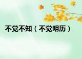 不觉不知（不觉明历）