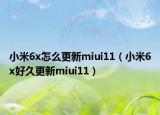 小米6x怎么更新miui11（小米6x好久更新miui11）