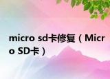 micro sd卡修复（Micro SD卡）