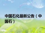 中国石化最新公告（中国石）
