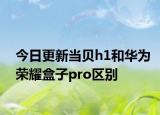 今日更新当贝h1和华为荣耀盒子pro区别