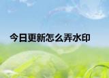 今日更新怎么弄水印