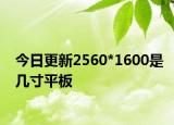 今日更新2560*1600是几寸平板