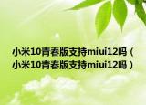 小米10青春版支持miui12吗（小米10青春版支持miui12吗）