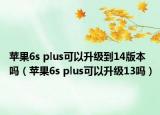 苹果6s plus可以升级到14版本吗（苹果6s plus可以升级13吗）