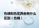 色精和色浆两者有什么区别（色精）