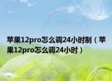 苹果12pro怎么调24小时制（苹果12pro怎么调24小时）