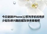 今日更新iPhone12系列手机将有多少配色感兴趣的朋友快来看看吧