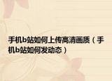 手机b站如何上传高清画质（手机b站如何发动态）