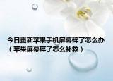 今日更新苹果手机屏幕碎了怎么办（苹果屏幕碎了怎么补救）