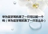 华为蓝牙耳机丢了一只可以配一个吗（华为蓝牙耳机丢了一只怎么办）
