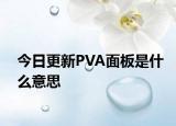 今日更新PVA面板是什么意思