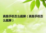 真我手机怎么截屏（真我手机怎么截屏）