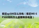 索尼sp500怎么充电（索尼WI-SP500耳机怎么查看剩余电量）