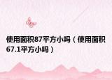 使用面积87平方小吗（使用面积67.1平方小吗）