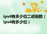 ipv4有多少位二进制数（ipv4有多少位）