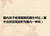 国内房子使用期限和国外对比（国外住房使用面积与国内一样吗）