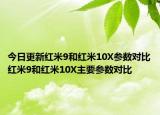 今日更新红米9和红米10X参数对比红米9和红米10X主要参数对比