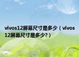 vivos12屏幕尺寸是多少（vivos12屏幕尺寸是多少?）