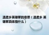 温柔乡英雄冢的意思（温柔乡 英雄冢具体指什么）