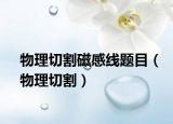 物理切割磁感线题目（物理切割）