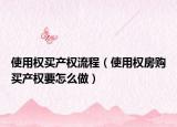 使用权买产权流程（使用权房购买产权要怎么做）