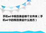 手机sd卡根目录是哪个文件夹（手机sd卡的根目录是什么地方）