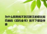 为什么酷狗找不到沉默王的歌比如巴赫的《旧约全书》放不下都是伴奏