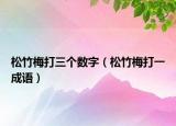松竹梅打三个数字（松竹梅打一成语）