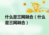 什么是三网融合（什么是三网融合）