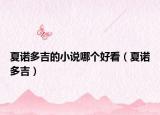 夏诺多吉的小说哪个好看（夏诺多吉）