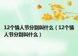 12个情人节分别叫什么（12个情人节分别叫什么）