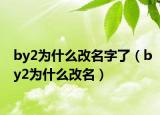 by2为什么改名字了（by2为什么改名）