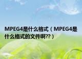 MPEG4是什么格式（MPEG4是什么格式的文件啊??）