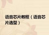 语音芯片教程（语音芯片选型）