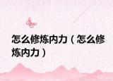 怎么修炼内力（怎么修炼内力）
