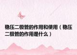 稳压二极管的作用和使用（稳压二极管的作用是什么）