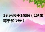 1延米等于1米吗（1延米等于多少米）